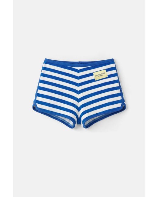 Pull&Bear Gestreepte Short La Toja in het White