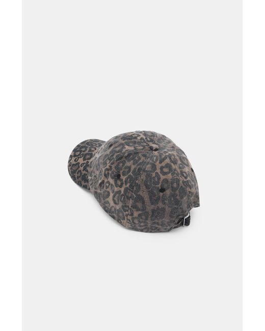 Cappellino Leopardato di Pull&Bear in Gray