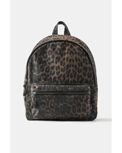 Pull&Bear Black Print Backpack