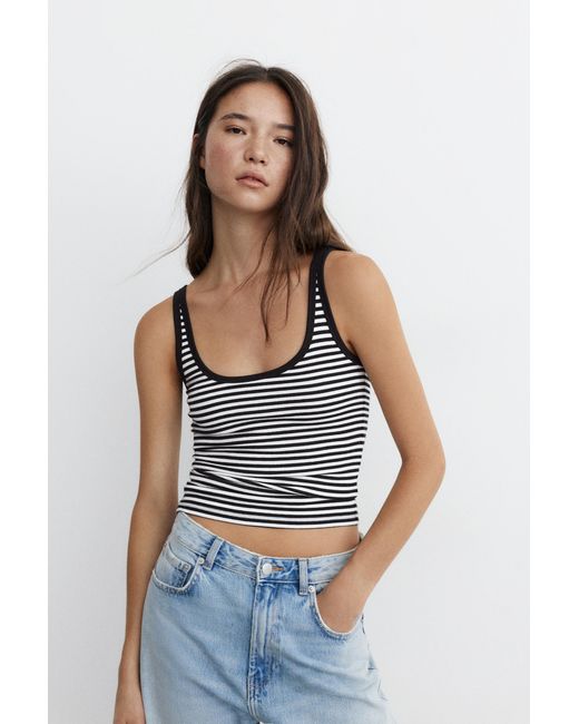 Pull&Bear Black Modal Tank Top