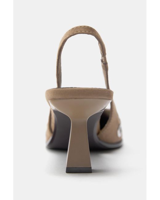 Pull&Bear Blue Studded High-Heel Shoes