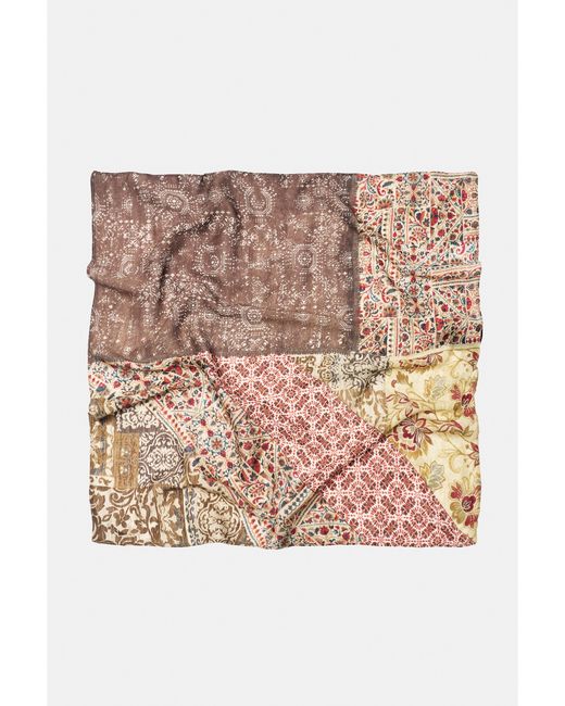 Pull&Bear White Patchwork Print Scarf