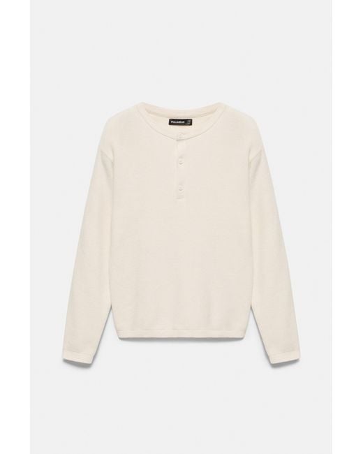 Pull Col Tunisien Pull&Bear pour homme en coloris Natural