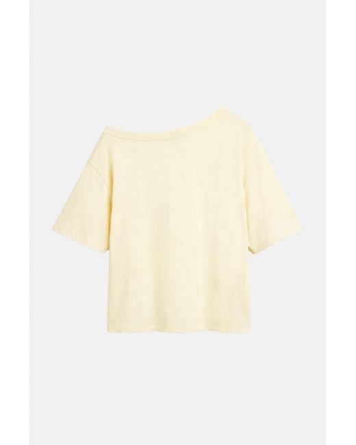Pull&Bear Blue Asymmetric Short Sleeve T-Shirt