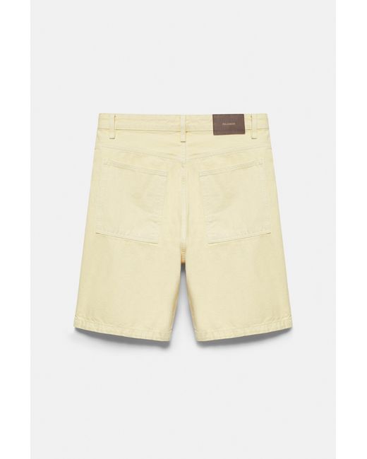 Pull&Bear Baggy Denim Bermuda in het Yellow voor heren