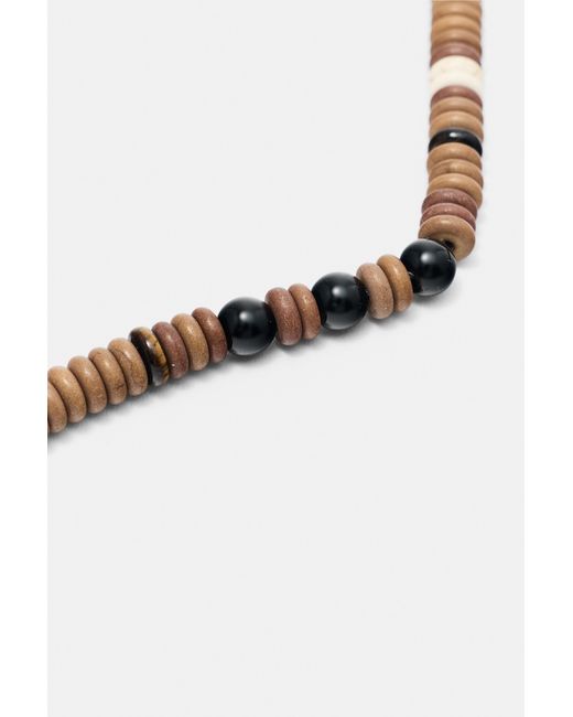 Pull&Bear White 3-Pack Of Beaded Necklaces for men