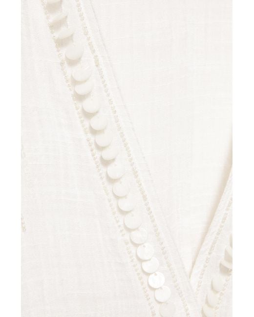 Pull&Bear Multicolor Wickelbluse Mit Perlen