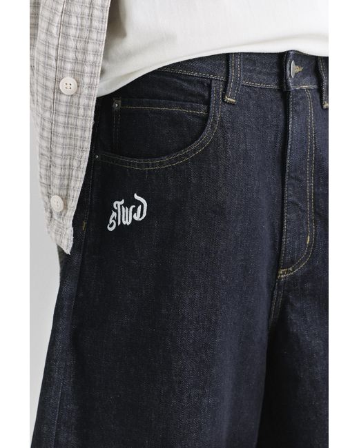 Pull&Bear Super Baggy Jorts in het Blue voor heren