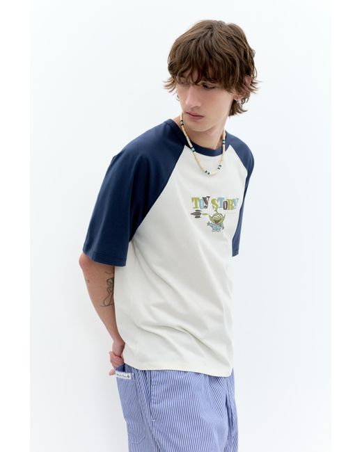 Pull&Bear Blue Toy Story Raglan Sleeve T-Shirt for men