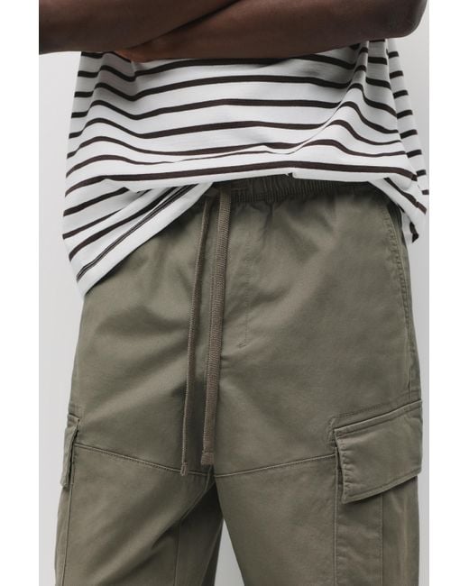 Pull&Bear Green Cargo Jogger Trousers for men