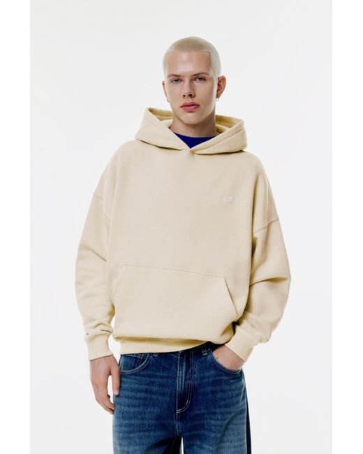 Pull&Bear White Stwd Hoodie for men