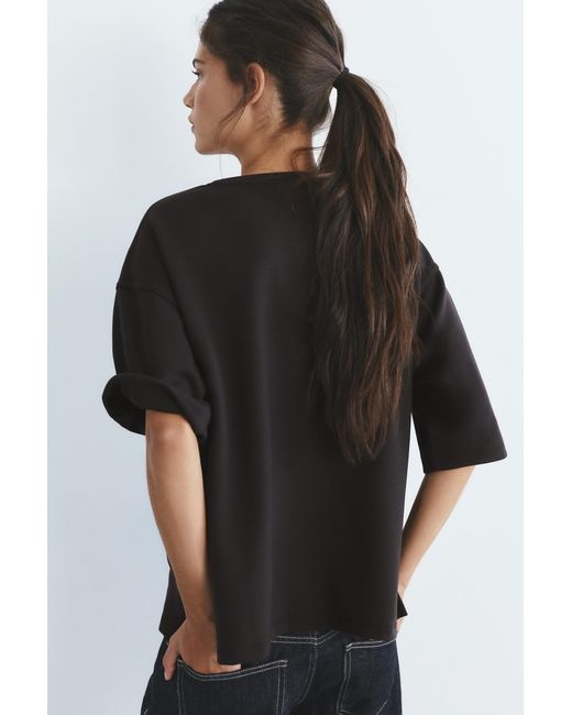 Pull&Bear Black Soft-Touch Short Sleeve T-Shirt