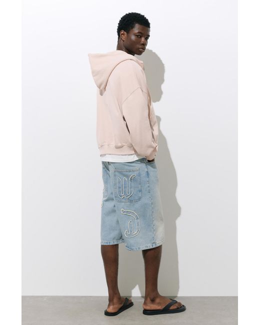 Pull&Bear Natural Oversize Zip-Up Hoodie for men