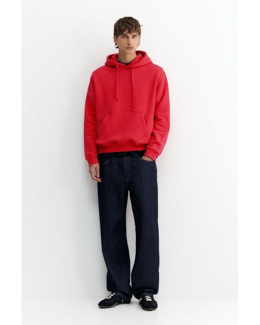 Pull&Bear Basic Sweater Met Capuchon in het Red voor heren
