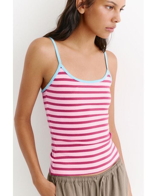 Pull&Bear Red Thin Strap Top