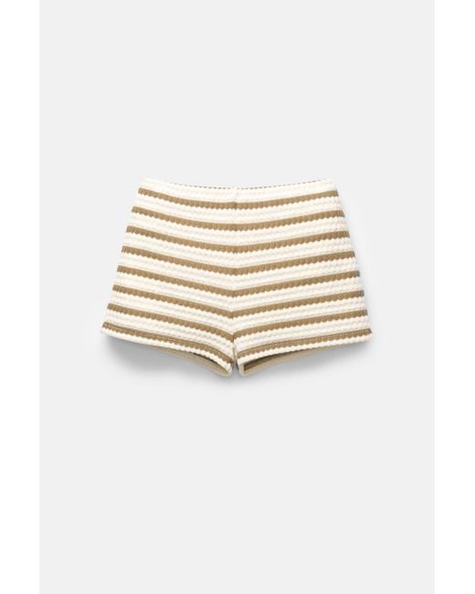Pull&Bear White Rustikale Shorts Mit Streifen