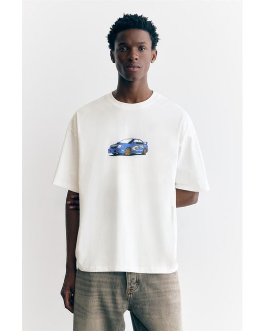 Pull&Bear Wit Subaru T-Shirt in het Gray voor heren