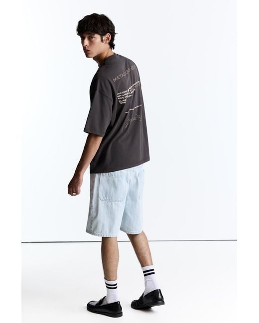 Pull&Bear Black Metallica T-Shirt for men