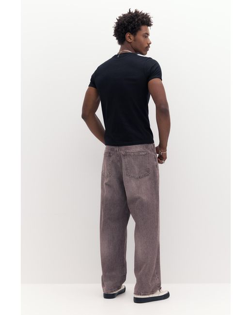 Pull&Bear Black Muscle Fit T-Shirt for men