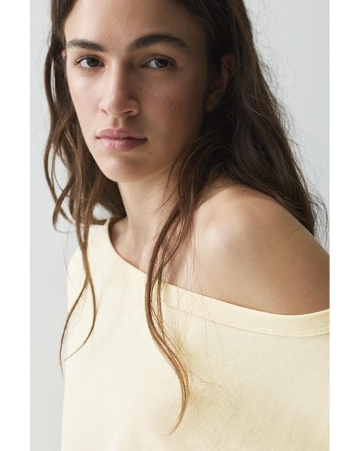 Pull&Bear Blue Asymmetric Short Sleeve T-Shirt