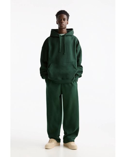 Pull&Bear Green Baggy Tracksuit Bottoms for men