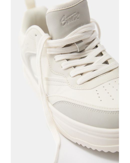 Pull&Bear White Stwd Multi-Piece Trainers for men