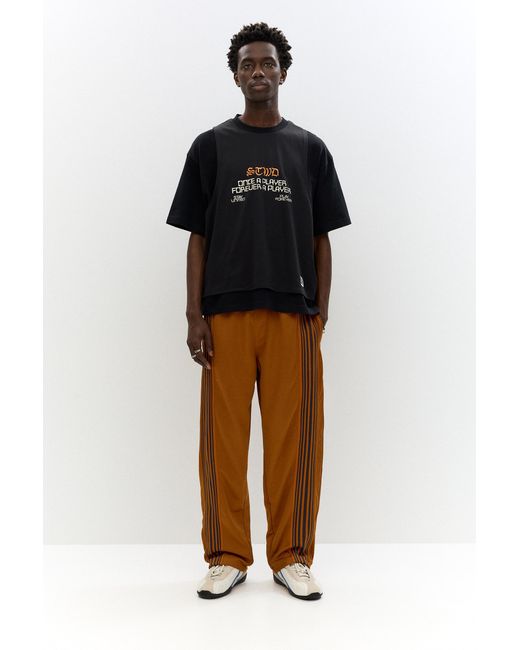 Pull&Bear Black Stwd Tracksuit Bottoms With Side Stripes for men