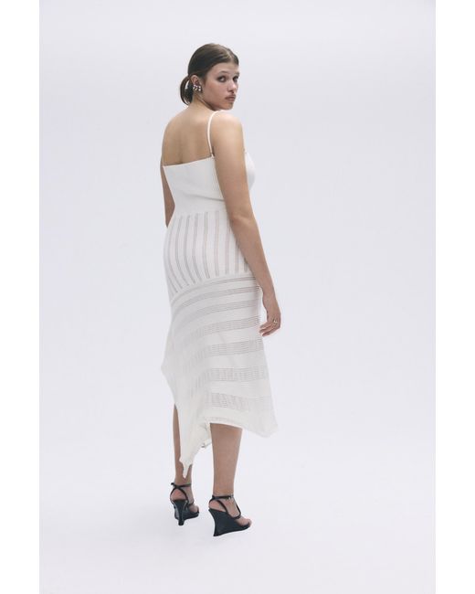 Pull&Bear White Karoline Vitto Multi-Position Midi Dress