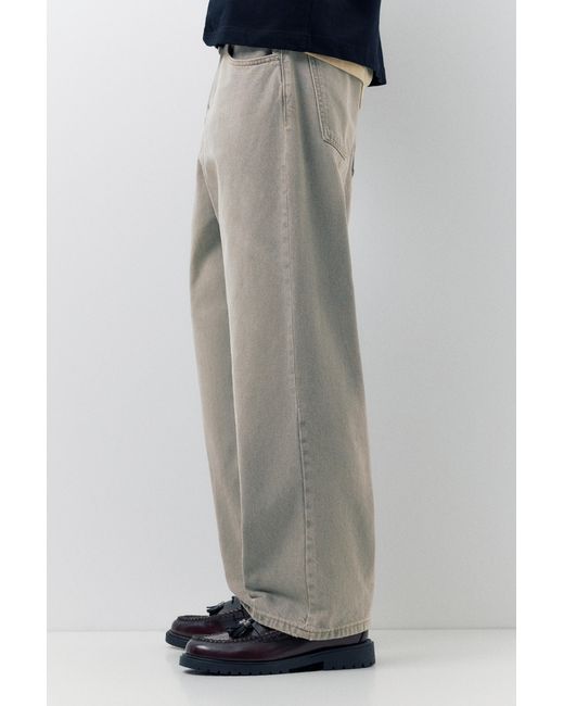 Pull&Bear Blue Relaxed Fit Baggy Jeans for men