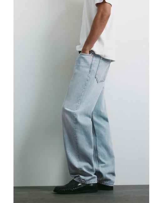 Pull&Bear Gray Straight-Leg Jeans for men