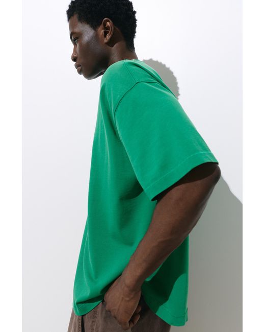 Pull&Bear Green Stwd Star T-Shirt for men