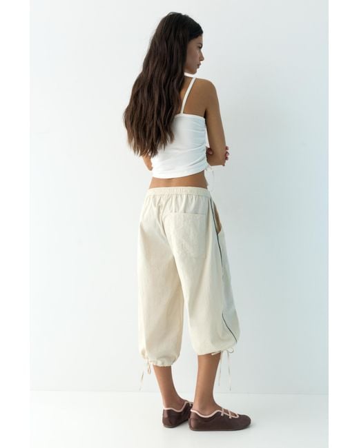 Pull&Bear Technische Capri Pofbroek in het Gray