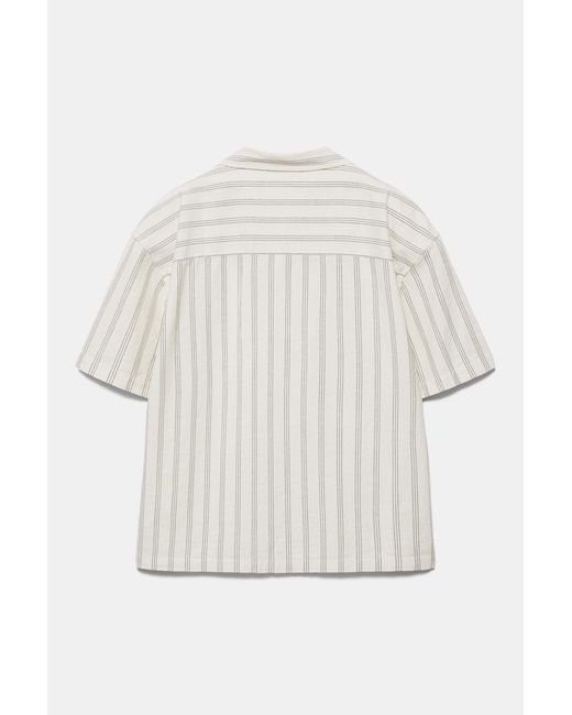 Pull&Bear Gestreept Rustiek Overhemd in het White voor heren