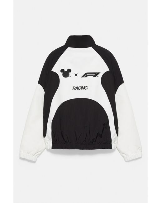 Pull&Bear Black Disney X F1 Lightweight Tracksuit Jacket for men