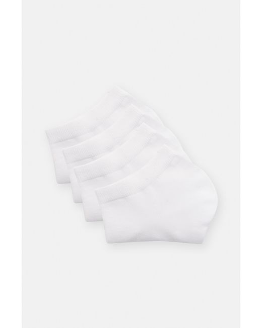 Pull&Bear 4-Pack Korte Witte Sokken in het Multicolor voor heren
