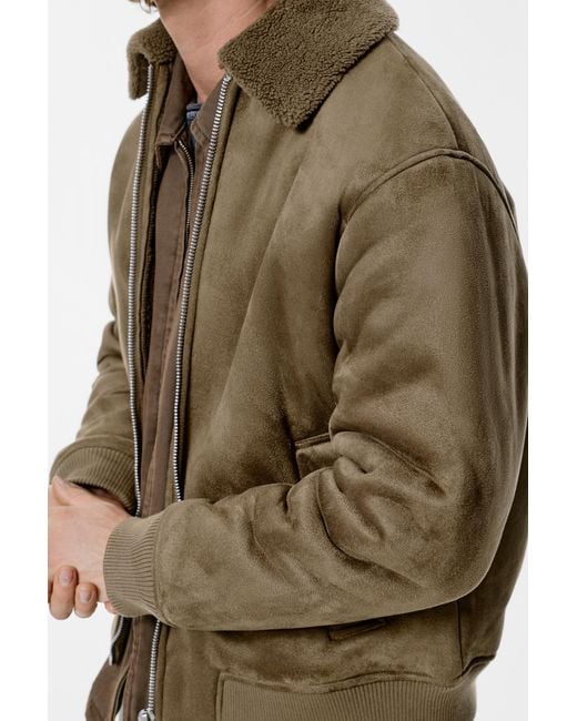 Pull&Bear Kombinierte Doubleface-Jacke in Brown für Herren