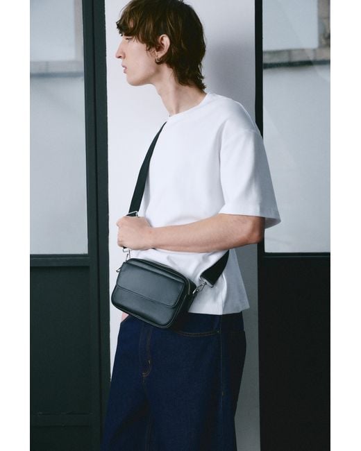 Borsa A Tracolla Con Tasca di Pull&Bear in Black da Uomo