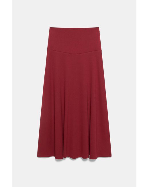 Pull&Bear Uitlopende Midirok in het Red