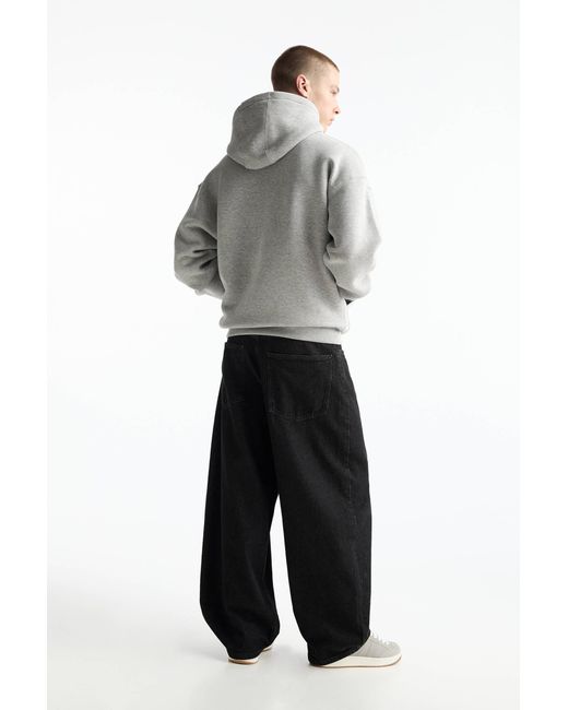 Pull&Bear Basic-Hoodie in Gray für Herren