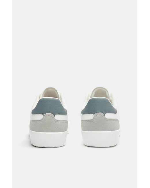Pull&Bear White Casual Trainers With Detail for men