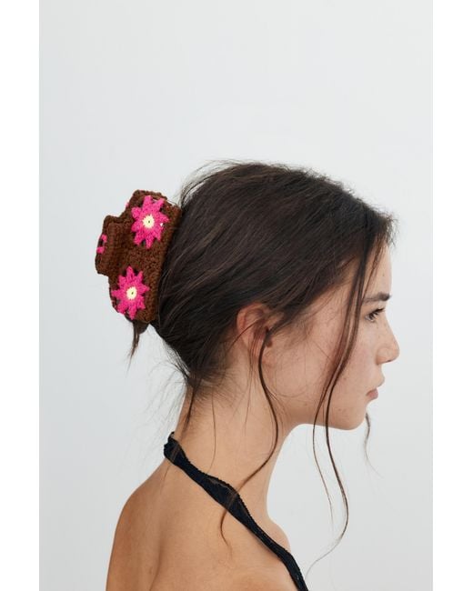 Pull&Bear Crochet Haarclip in het White