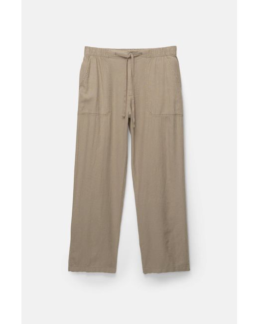 Pull&Bear Joggerhose Mit Leinenanteil in Natural für Herren