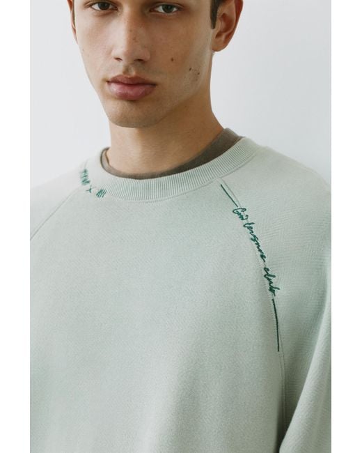 Pull&Bear Verwassen Raglan Sweater in het Green voor heren