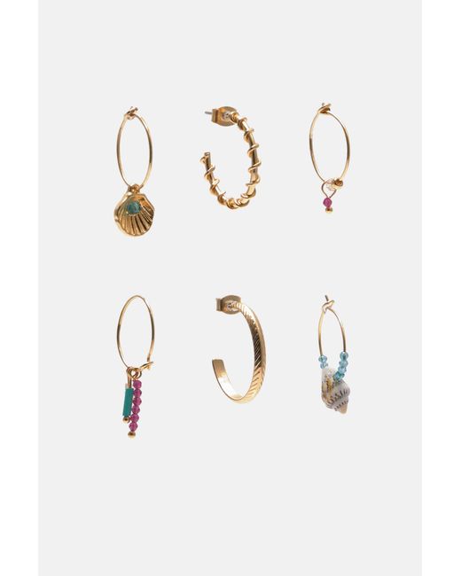 Pull&Bear Black Pack 6 Paar Boho-Creolen