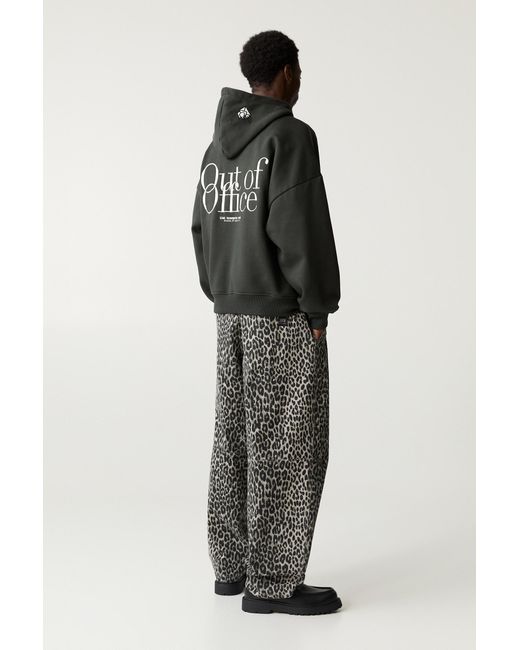 Pull&Bear Black Out Of Office Hoodie for men