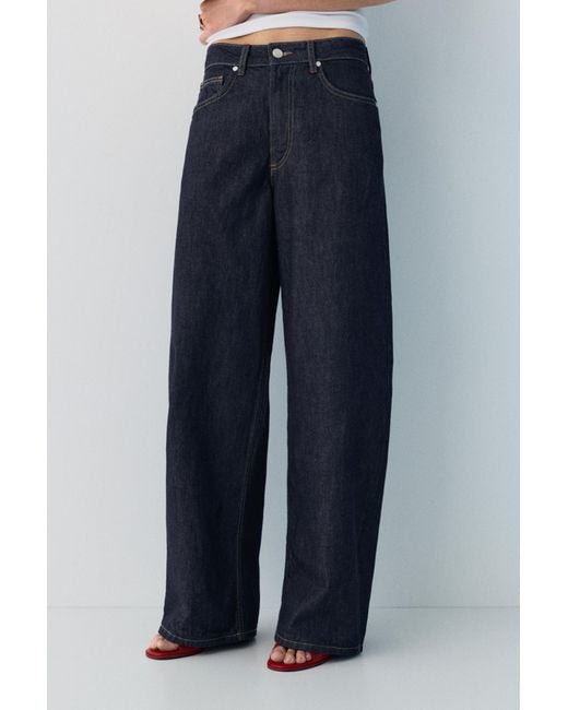 Jeans Barrel Cœurs Pull&Bear en coloris Blue