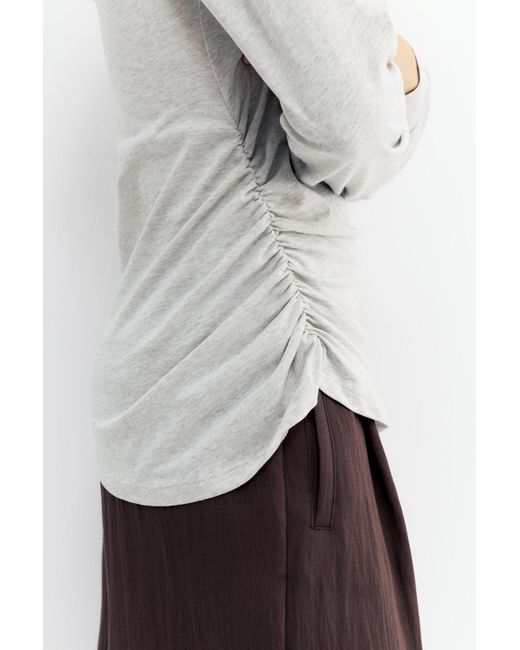 Pull&Bear Multicolor Long Sleeve T-Shirt With Gathers