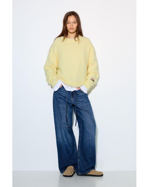 Pull&Bear Natural Basic-Pullover Mit Rundausschnitt