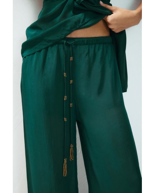 Pull&Bear Green Joggerhose Mit Schmuckperlen