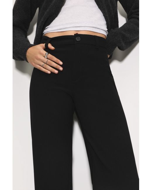Pull&Bear Blue Smart High-Waist Straight-Leg Trousers